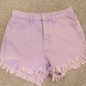 Target Lavender High Wasted Denim Shorts